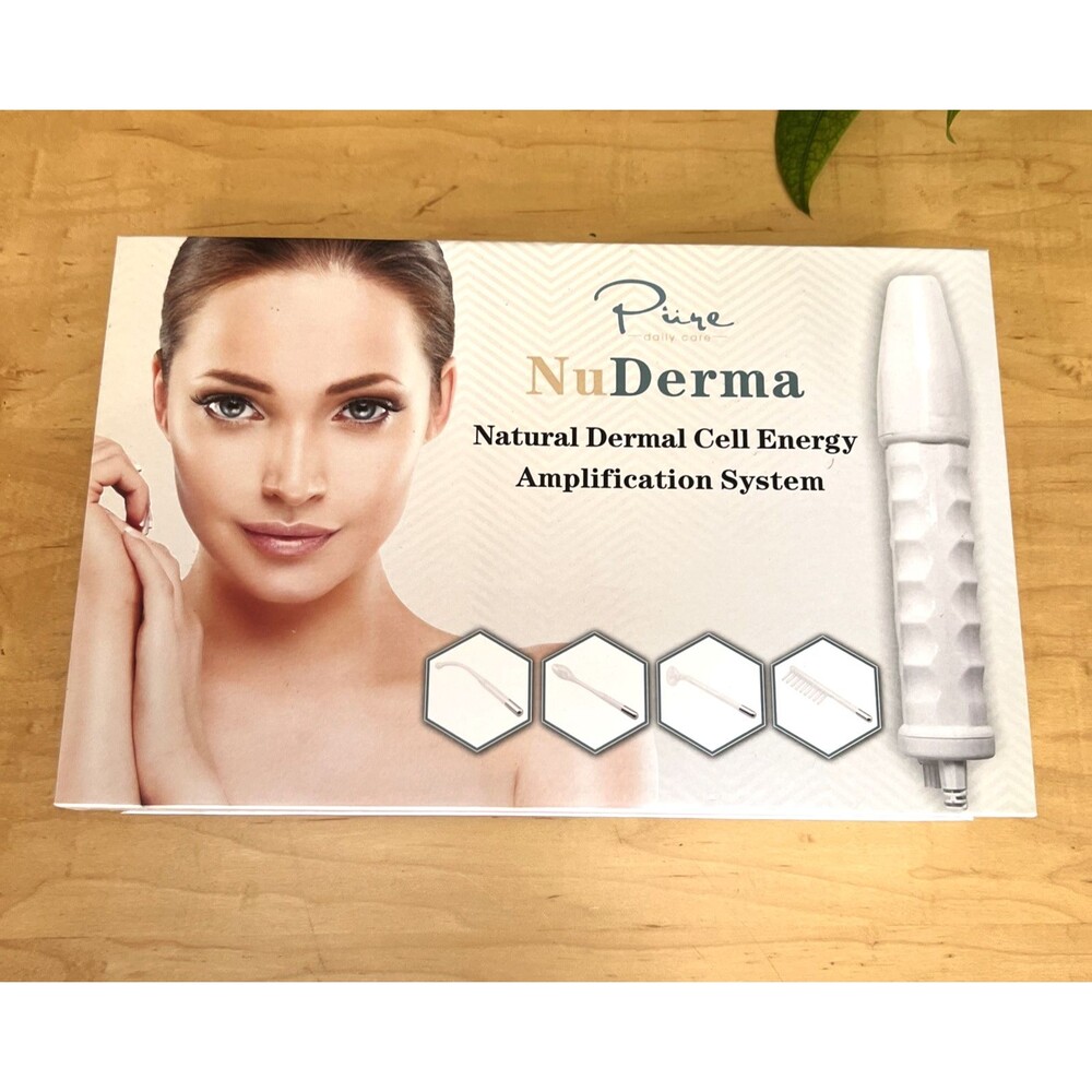 Pure Daily Care NuDerma High Frequency Skin Therapy Wand Facial Machine Neon 5pc